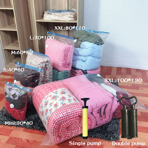 Vacuum Storage Bag Home Clothes Organizer Travel Air Bag